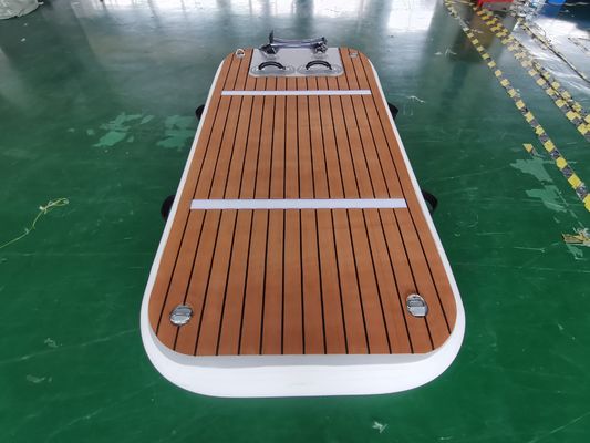 Custom Made 3x1m Inflatable Floating Boat Dock สีไม้