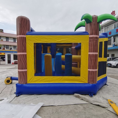 สีสัน Plato PVC Inflatable Bounce Castle Slide Combo