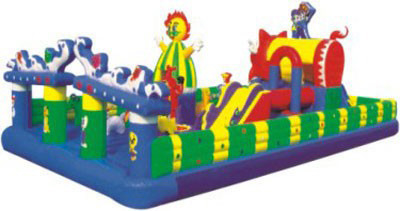 1000D Pvc Inflatable Play Center ระเบิดสนามเด็กเล่น Slide