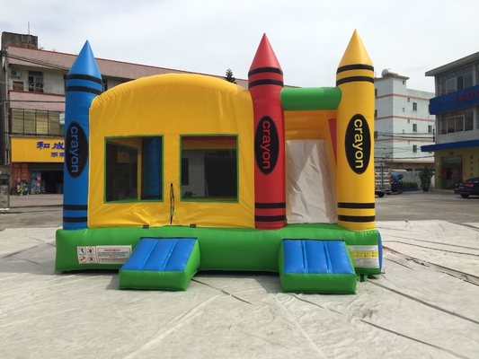 ปาร์ตี้กลางแจ้งในร่ม Combo ปราสาทพองพร้อมสไลด์ Kids Jumping Bouncer
