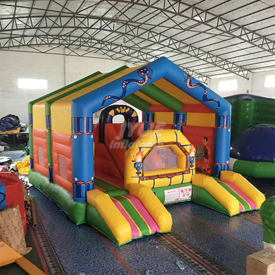 0.55 มม. พีวีซีพองโกหกกระโดดปราสาท OEM Bouncy House สำหรับเด็กและผู้ใหญ่