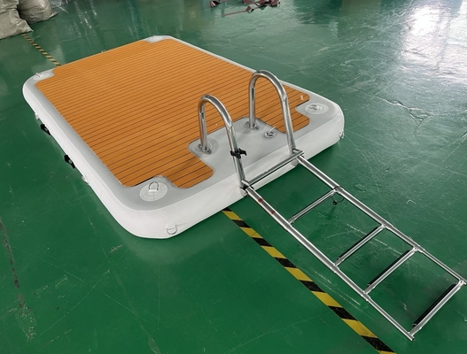 EVA Inflatable Dock ลอยน้ำ Mat Floating Platform พร้อมบันไดสแตนเลส
