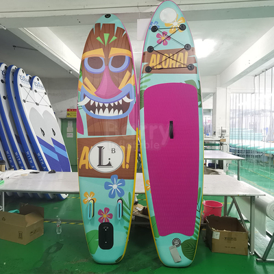 สีชมพู สีแดง Yoga Big Inflatable Sup Board อุปกรณ์เล่นน้ำ PaddleBoard