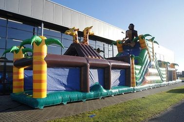 Custom Made Inflatable Jungle อุปสรรคหลักสูตร Flame Retardant