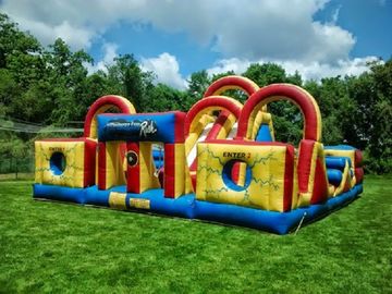 อุปสรรคในการผจญภัย Backyard สนาม Bounce House เด็กอุปสรรคสนุก Jumpers หลักสูตร