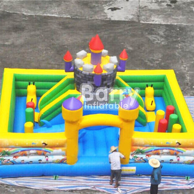 ธีมสัตว์ ปราสาท Bouncy พองพร้อมสไลด์ 5 * 5 * 3m Bounce House เด็กวัยหัดเดิน