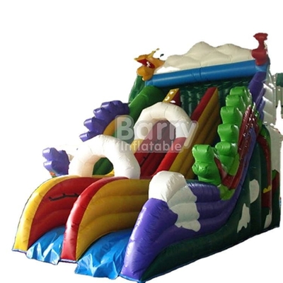 PVC Tarpaulin Rainbow Commercial สไลด์น้ำทำให้พองสำหรับเด็ก