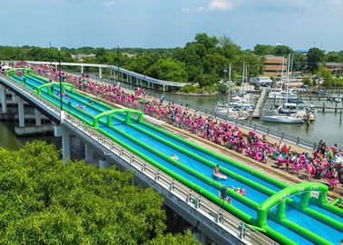 สไลด์ยักษ์พอง Inflatable เมืองน้ำภาพนิ่งสำหรับผู้ใหญ่ Amucement
