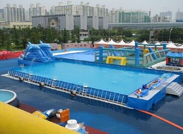 สระว่ายน้ำพื้นหลังทนทานพื้นหลังบ้านสระว่ายน้ำฟ้า 0.9 PVC Tarpaulin