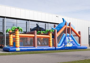 การผจญภัย Waterproof Inflatable Obstcale Course 17.5 * 3.8 * 5 เมตร