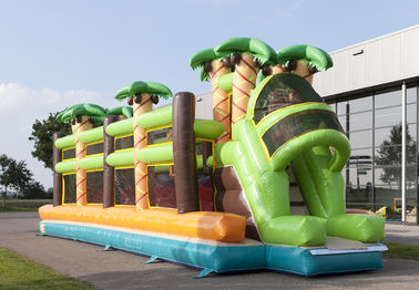 สนุกโจรสลัดธีม Mega Bouncy Blow Up อุปสรรคหลักสูตรลูกบอลสีแดง