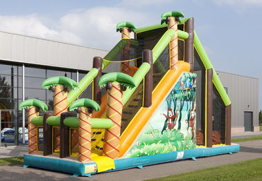 Mega Run Kids Inflatable อุปสรรคหลักสูตรเกมกับกำแพงปีนเขา
