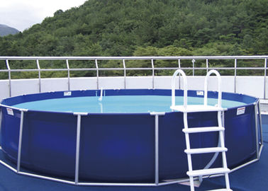 ใช้ส่วนบุคคลสระว่ายน้ำเหล็กกล้ากรอบโลหะ Paddling Pool EN71