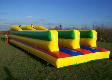สนามเด็กเล่นที่ท้าทาย Bungee Run เกมกีฬาทำให้พองด้วย 2 Lane CE