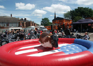 Rodeo Bull / Bucking Bronco inflatable เกมส์กีฬาสำหรับอุปกรณ์สนามเด็กเล่น