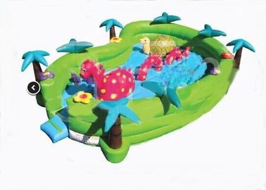 ความปลอดภัย Jungel Seaworld ผจญภัยเด็กทารกเดินทอดน่องสนามเด็กเล่น 24ft x 16ft x 6ft
