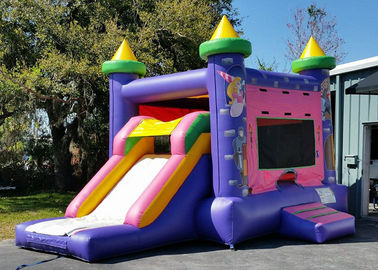 เจ้าหญิงปราสาทสีม่วง 4 ใน 1 Combo Bounce House Water Slide Combo ยอดนิยม
