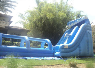 21FT สูงกลางแจ้ง Inflatable สไลด์และ 32ft Sl Slip N สไลด์พอง / คลื่นกับสระว่ายน้ำ