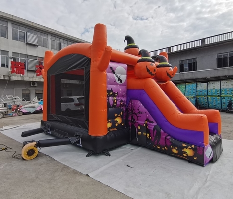Kids Bounce Playhouse ปราสาทกระโดดฮาโลวีนพร้อมสไลด์ทนไฟ