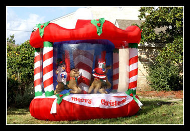 Red Christmas Inflatable คลังสินค้าโกหก Amazing Kids Party Bounce Houses