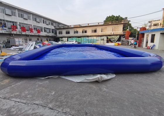 0.9 มม. พีวีซีเกรดพาณิชย์สีน้ำเงินสระว่ายน้ำทำให้พองเกมสนุก