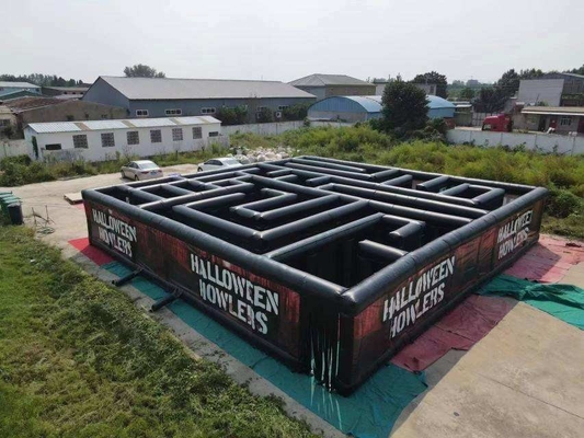 0.55mm PVC Outdoor Inflatable บ้านผีสิง Halloween Fun Maze