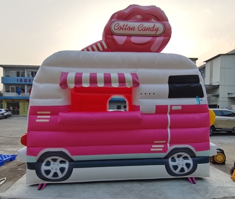 0.55mm PVC Children's Inflatable Bouncer รถ Small Bouncy Castle Blower