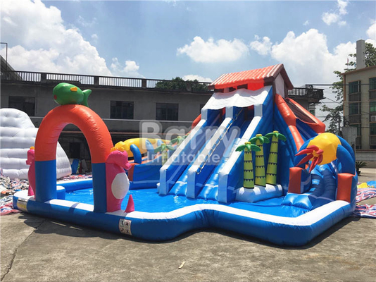 สนามหลังบ้านสไลด์น้ำพองและสไลเดอร์สระน้ำเด้งปรับแต่งเอง