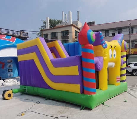 0.55mm PVC Outdoor Bouncer House Slide Combo