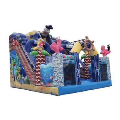 0.55mm PVC Commercial Bouncer Outdoor Sea World ของเล่นเป่าลมเด็กสไลด์