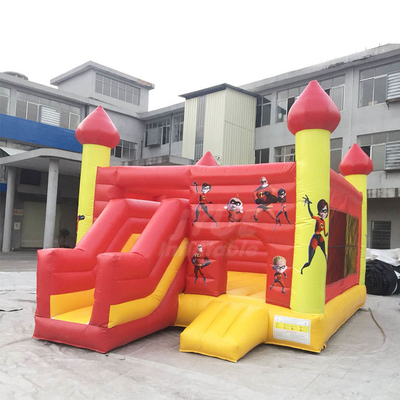 ปราสาท Bouncy เป่าลมแบบกำหนดเองสำหรับเด็กบ้านกระโดดกล่องเล็ก