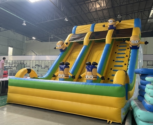 0.55 มม. PVC Water Slide Jumping Castle สไลด์คู่พอง 8mL * 6mW * 6mH