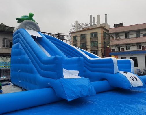 PVC Commercial Inflatable Slide พร้อมสระว่ายน้ำขนาดใหญ่ Bouncer Slide Combo