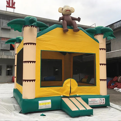 บ้านกระโดดกระโดดเป่าลม Pvc ขนาดเล็ก 4x4m