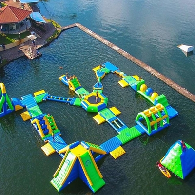 สวนน้ำทำให้พองลอยน้ำ PVC Aqua Park หลักสูตรอุปสรรคลอยน้ำ Anti UV