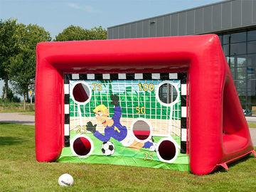 กีฬากลางแจ้ง Inflatable เกมส์เด็กแบบพกพาลูกฟุตบอลฟุตบอลเป้าหมาย