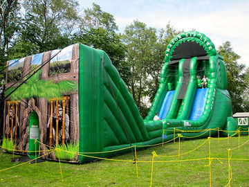 บ้าผู้ใหญ่ inflatable เกมแบบโต้ตอบสายยางลบขนาดใหญ่ที่มีชุดซ่อม