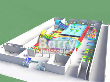สระว่ายน้ำสไลด์สวนน้ำทำให้พอง, สวน inflatable ตลกออกแบบมาสำหรับเด็ก