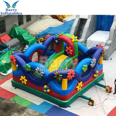 ผ้าใบกันน้ำปราสาท Bouncy เด็กดอกไม้ผักสนามเด็กเล่น Funcity พอง