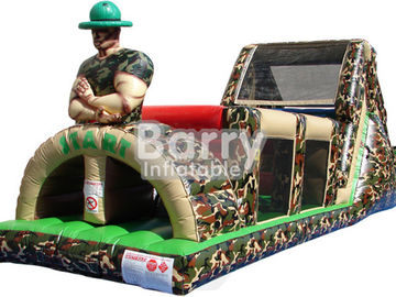 0.55 PVC Defensible Inflatable อุปสรรคการฝ่าอุปสรรคทางทหารสำหรับผู้ใหญ่