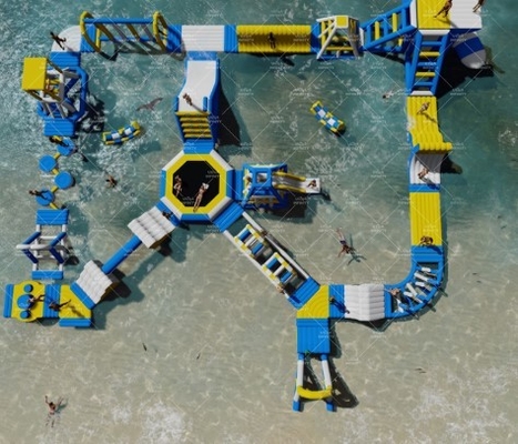 0.9mm PVC Inflatable Floating Water Park สวนน้ำกลางแจ้ง Aqua Adventure