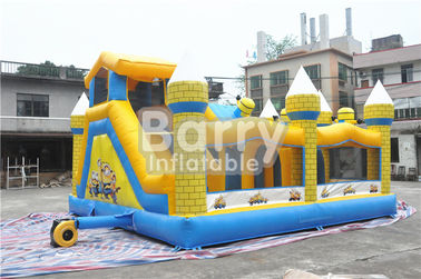 ลูกกุญแจเด็กเล็กกลางแจ้งพอง Bouncy ปราสาทพร้อมสไลด์ 0.55MM PVC Tarpaulin