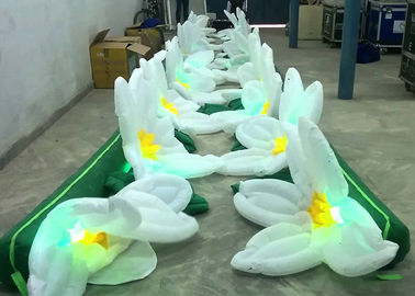 ดอกไม้ยักษ์สินค้าโฆษณาพองด้วย LED, Inflatable ตกแต่งลูกไม้ดอกไม้