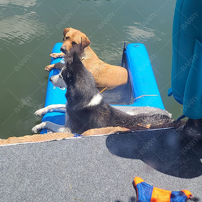 สัตว์เลี้ยงแบบอัดลอย แบบพับได้ Pup Plank Pet Ramp พลอยบนแพตฟอร์มท่าเรือน้ําสําหรับสัตว์เลี้ยง