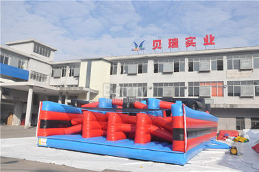 Hot Red 5K Insane Inflatable Obstacle Course สำหรับการแข่งขันวิ่ง, Sling Shot 5K Inflatable Obstacles