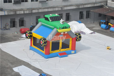 พาณิชย์ Giant Bouncy ปราสาท Funny ก่อสร้างรถ / รถบรรทุกบ้าน Inflatable Bounce