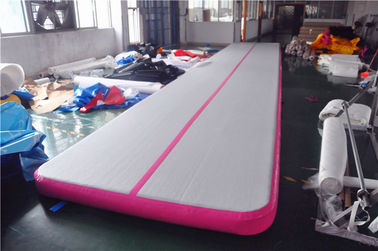 สีชมพูขนาดเล็กเป่าขึ้นยิมนาสติกเสื่อ, รางเกลือกกลิ้ง Inflatable สำหรับหน้าแรก