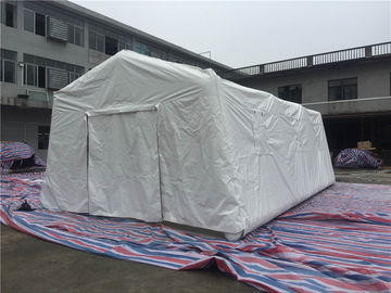 PVC Air Tight White Inflatable ฉุกเฉินเต็นท์โรงพยาบาล inflatable ทหารบกทหารเต็นท์