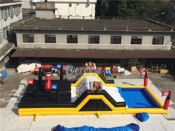 Barry Extreme Inflatable Run ธีมเรือโจรสลัดขนาดใหญ่ระเบิดขึ้นหลักสูตรอุปสรรค