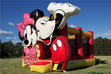 วิเศษ Mickey Mouse Jumping ปราสาทพอง Bounce House เพื่อความบันเทิงเชิงพาณิชย์